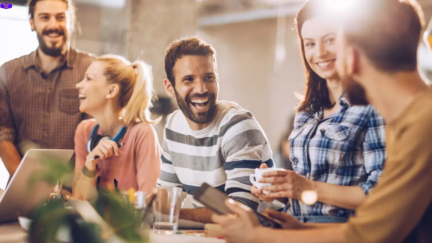 Happy professional bilingual people enjoying life.